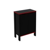 Multiuso Quarto Juvenil Armário Me4164 C- 2 Portas Preto-vermelho - Tecno Mobili