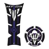 Kit Adesivo Protetor Tanque E Bocal Moto Yamaha Mt-03 Azul Azul