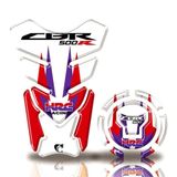 Kit Protetor Tanque Adesivo Moto Honda Cbr 500r Acima 2018 Branco Vermelho