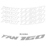 Kit 4 Adesivos Roda Interna Moto Honda Fan 160 Branco Branco