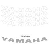 Kit 4 Adesivos Roda Interna Moto Yamaha Branco Branco