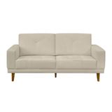 Sofa 02 Lugares Capri 145cm Linho Cinza D&#39;monegatto Linho Cinza