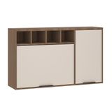 Armário Aéreo De Cozinha 120cm 2 Portas Com Nichos Aspen Luciane Móveis Vanilla/beige