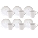 Kit Xícaras De Capuccino Tramontina Paola Em Porcelana 200 Ml 12 Peças Tramontina