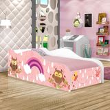 Mini Cama Fun Corujinhas E Borboletas Infantil Com Colchão