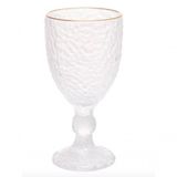 Taça De Água Cristal Com Fio De Ouro 320 Ml - Lyor