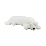 Urso Polar Deitado Realista 60cm - Pelúcia Branca