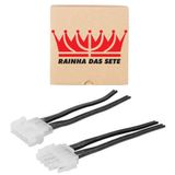 Chicote De Instalação Acessórios 4 Vias 2,8mm Macho Fêmea