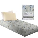 Lençol Solteiro Super Cotton 120 Fios - Camesa Cinza Floral