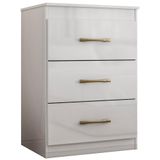 Comoda 3 Gavetas 0420 Branco Moval Branco