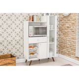 Multiuso De Cozinha Fruteira Rt 3059 C- 2 Portas E 1 Gaveta P- Forno 96cm Branco - Movelbento