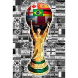 Quebra-cabeça Taça Copa Mundo 2022 120 Peças Mdf 32x21cm