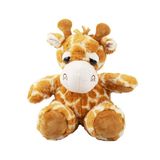 Pelúcia Girafa Laranja Sentada 30cm - Olhos De Plástico