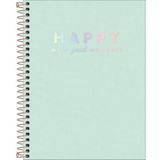 CADERNO COLEGIAL 80 FOLHAS 1 MATERIA HAPPY VERDE - 307009