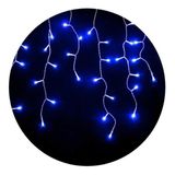 Pisca Natal 7m Cascata 300 Leds Azul - 8 Modos