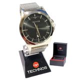 Relógio Technos Classic Steel 2115lal/0p Prata 46mm