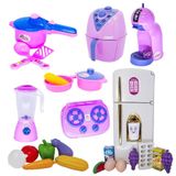 Cozinha Infantil Rosa 27pç - Princess, Cafeteira, Air Fryer