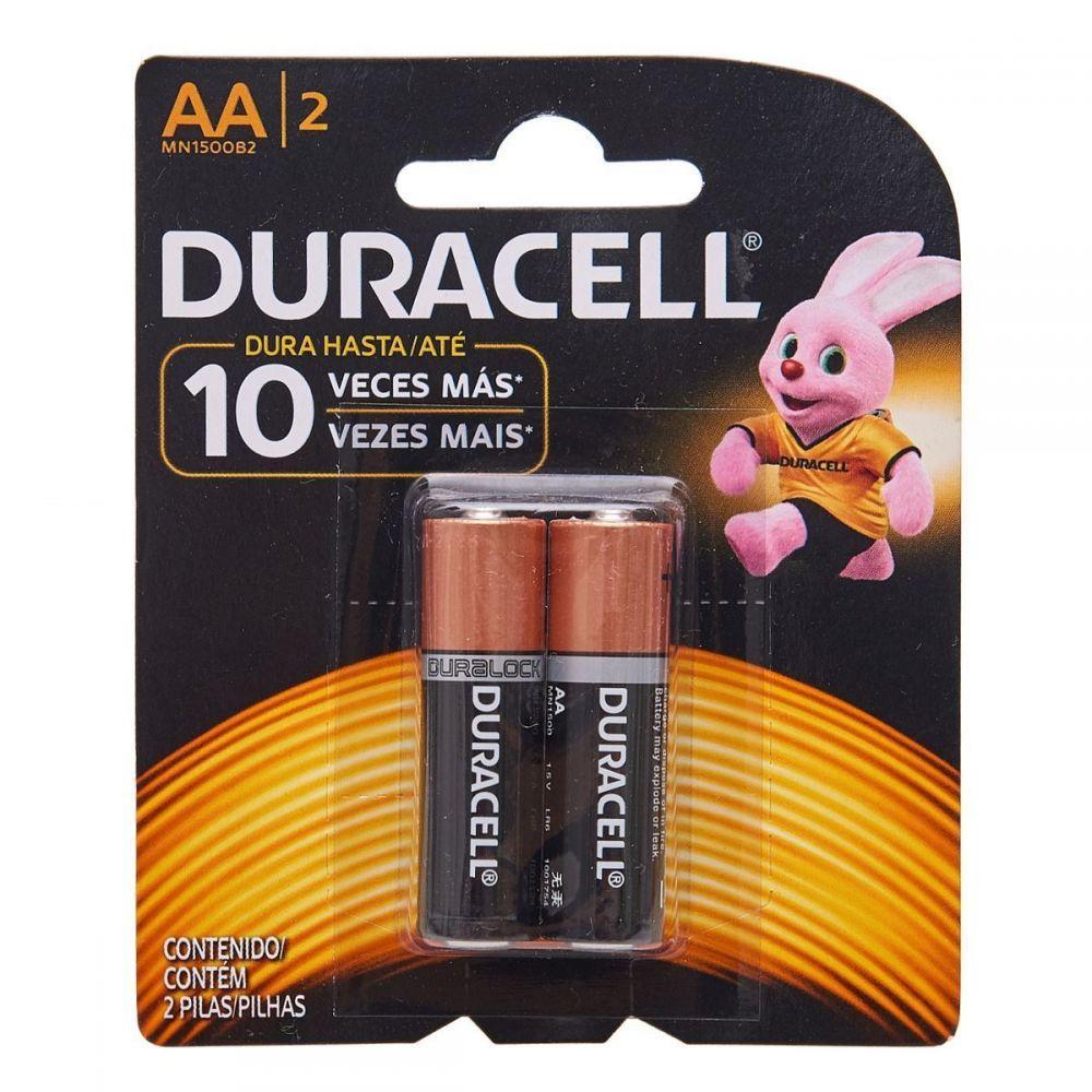 Pilhas Alcalinas Duracell Aa - 2 Pilhas