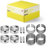Kit Pistão Anel Std Fiat 1.3 16v Fire Gasolina Metal Leve
