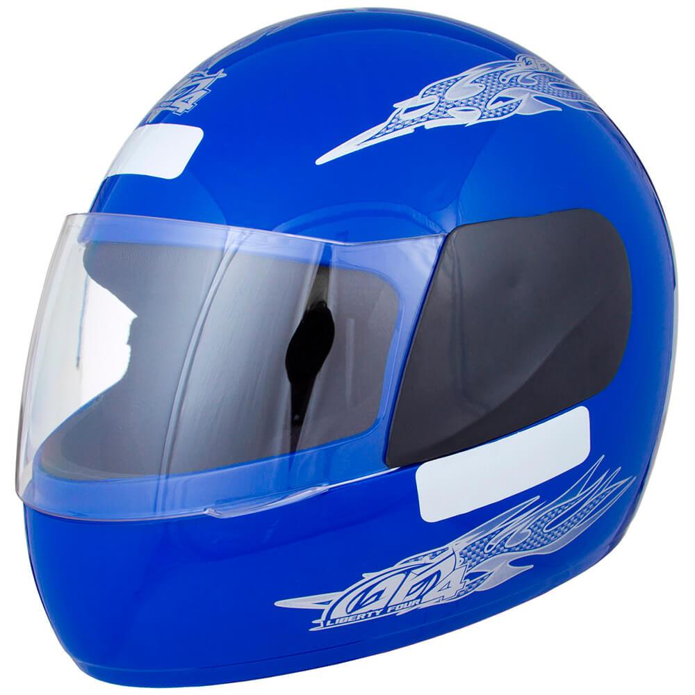 Capacete Moto Liberty Four Pro Tork Tamanho 58 Fechado Azul