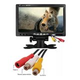 Monitor Veicular Portátil Lcd 7 Tft - Preto
