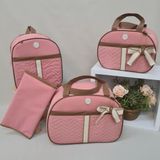 Kit Bolsa Bebê Saída Maternidade Rose Grande E Média