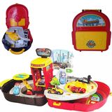 Pista Track Backpack City Set Cars Disney 2 Carrinhos