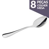 Jogo De Colher Mesa 8 Peças Aço Inox Gourmet Mix