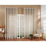 Cortina Luxo Gaze De Linho Sem Forro 4,00x2,80 Bege