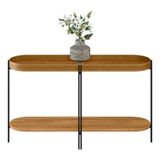 Buffet Aparador Isi Nature Fosco E Couro Caramelo 139x79 Cm L04 - D&#39;rossi