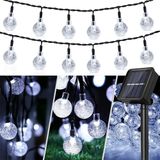 Corda Luz Natal Led Color 30 Bolas Cristal 6,5m Fio Verde