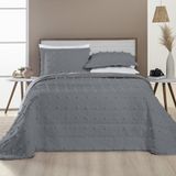 Colcha King Size Istambul Poppy 300 Fios - Cinza