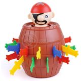 Brinquedo Jogo Divertido De Mesa Infantil Criança Tiktok Salta Pula Pirata Barril 16 Peças 18cm