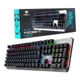 Teclado Gamer Mecânico Aula F2066-2 Led Rgb - Branco