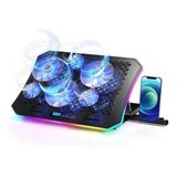 Suporte Notebook Gamer 6 Fans Rgb 19 Visor Lcd Base - Sp235