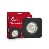 Luminária De Sobrepor Led 5w 350lm Branca Quente 3.000k 40º