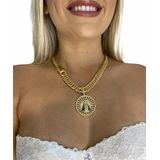 Colar Cordão Banhado A Ouro 10 Milésimos - Dourado 50cm 13mm