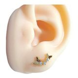 Brinco Folheado Ouro 18k C/ Zircônia 1,2cm - Dama De Honra