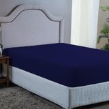 Lençol King Premium 400 Fios Azul Marinho 193x203x40cm