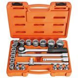 Maleta Com Soquetes Estriados E Acessórios 1/2&quot; Milímetros - 22 Peças Tramontina Pro Tramontina