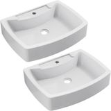 Kit 02 Cubas De Apoio Banheiro Lavabo C01 Rt50 Branco