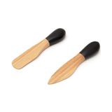 Conjunto 2 Utensílios De Bambu Oikos Para Antepasto Preto