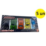 Kit 5 Carrinhos Miniaturas - Coleção Express - 6,5cm