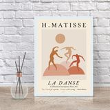 Quadro Matisse Minimalista Dança 33x24cm - Madeira Branca