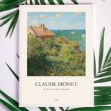 Quadro Monet Casa Do Pescador 45x34cm - Vidro E Preta