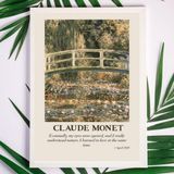 Quadro Decorativo Monet 45x34cm Madeira Branca