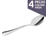 Jogo De Colher Mesa 4 Peças Aço Inox Gourmet Mix