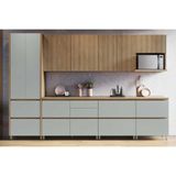 Armário De Cozinha Modulado Completa Rainha 7 Peças Nature/verde - Nesher