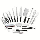 Kit Para Chefs Century Com Lâminas Em Aço Inox E Cabos De Policarbonato E Fibra De Vidro