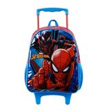 Mochila De Carrinho Homem Aranha Azul 32x44x15cm - 900g